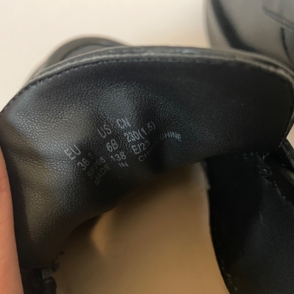 Stuart Weitzman Aiden Rise Platform Lug Sole Black Leather Loafers Women's 6 - Picture 7 of 9